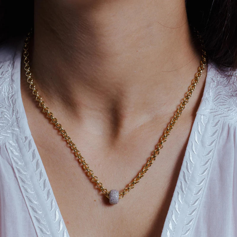 JEWELINE Radiance Core - Gold Plated 925 Silver Necklace